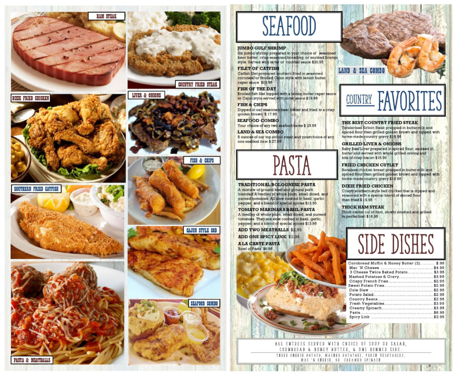 Mill Creek Cattle Company » Restaurant Menu